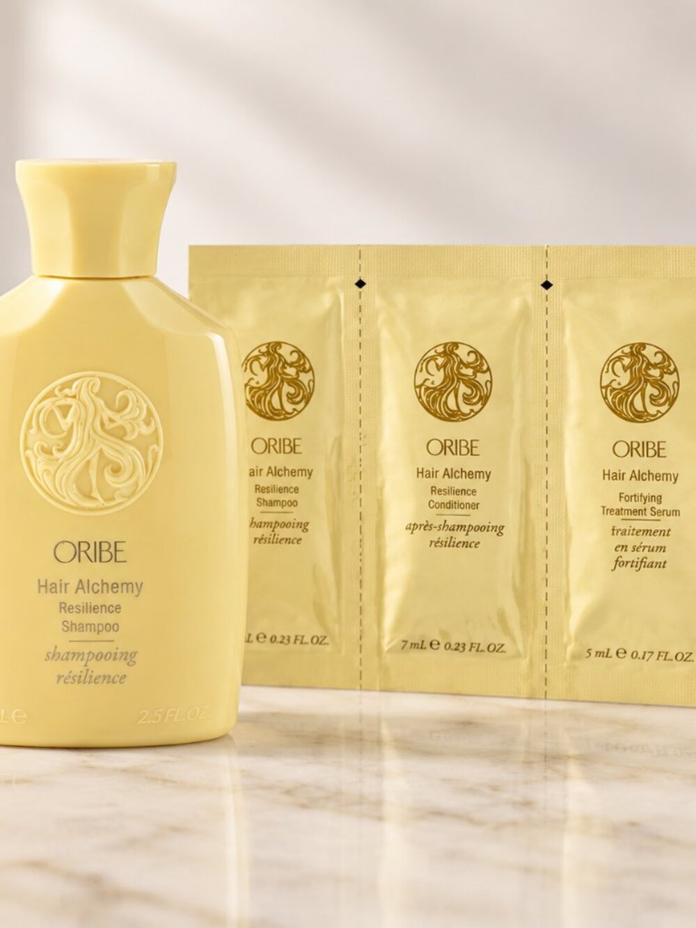 Oribe Hair Alchemy Resilience Shampoo – 2.5 oz + 3-Pc Hair Alchemy Sample Set